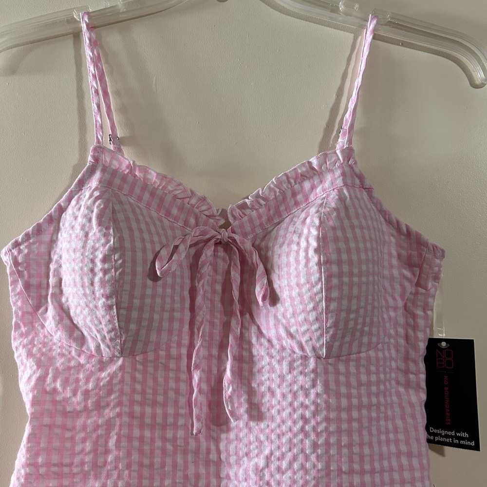 Pink gingham dress